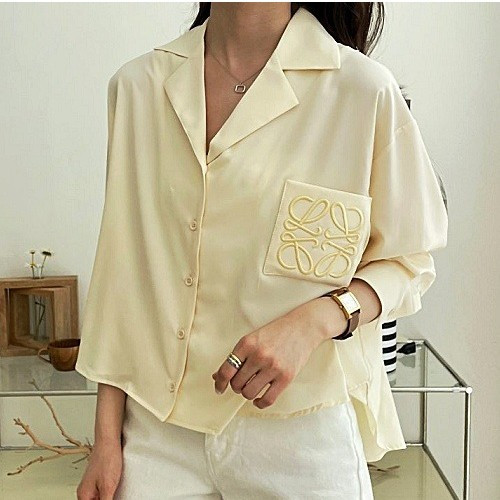 로*베 LOEWE 엠브로이더리 셔츠