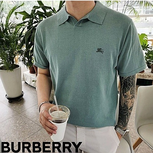 버*리 BURBERRY 린넨 오픈카라 셔츠