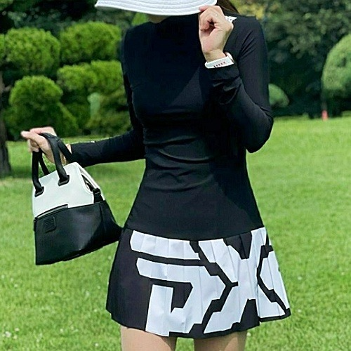 (국내배송) P*G 우먼 빅로고 플렛 롱슬리브 원피스