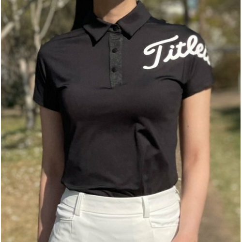 타이틀 리*트 숄더 로고 카라 티셔츠