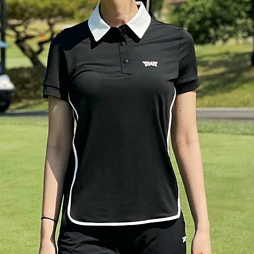 P*G 우먼 썸머 베이직 쇼츠 슬리브 티셔츠