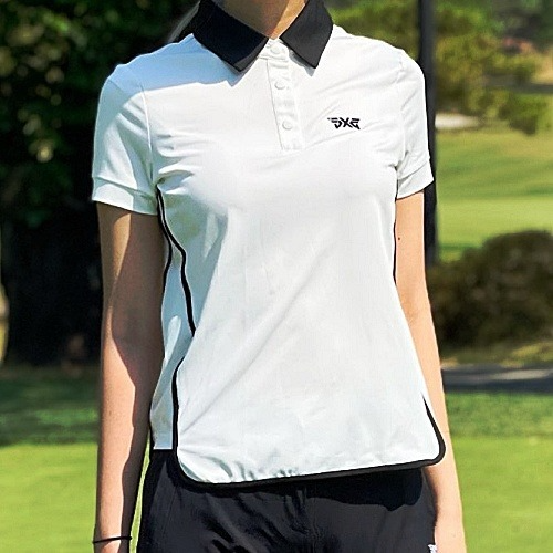 P*G 우먼 썸머 베이직 쇼츠 슬리브 티셔츠