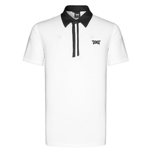 (국내배송) P*G 배색 히든 카라 티셔츠