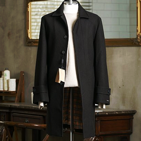 버*리 울 캐시미어 테일러드 맥코트