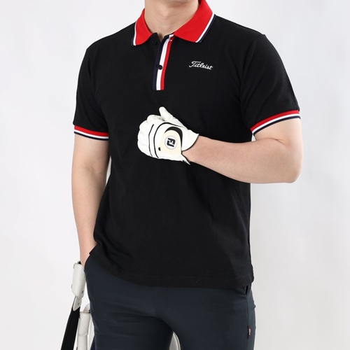 타이틀리*트 시보리 삼색 카라티 반팔