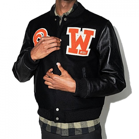 오프화*트 OFF-WHIT OW로고 바시티 자켓