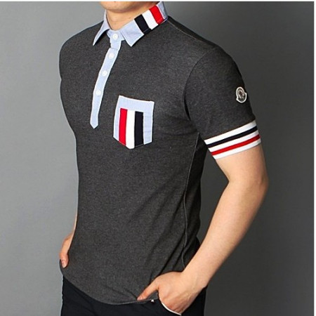 몽클*어 방패 테이프 반팔 카라