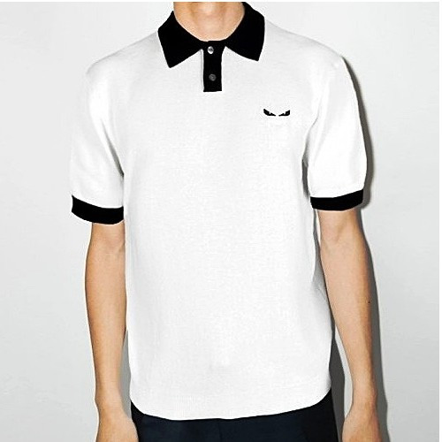 FENDI 펜* I SEE YOU 카라 니트 반팔