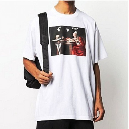 오프화*트 OFF-WHITE 프론트 컬러 스컬 티셔츠