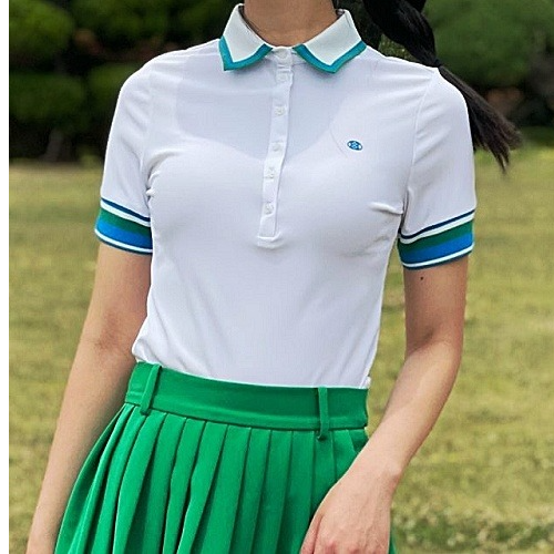 G/FORE 투톤 컬러 피케 폴로 티셔츠