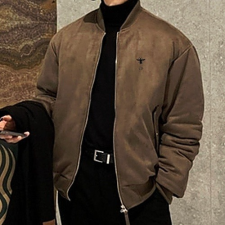 GUCCI 스웨이드 처비 봄버자켓