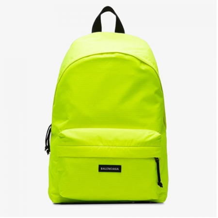 발렌시아가 Yellow Neon Explorer Logo 백팩