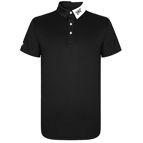 (국내배송) P*G GOLF 배색 카라 로고 티셔츠