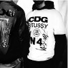 스투시STUSSY X CDG 크루넥 CDG 반팔티셔츠