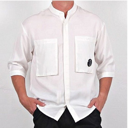 CP 컴퍼니 C.P. COMPANY 세틴 1/2 슬리브 셔츠