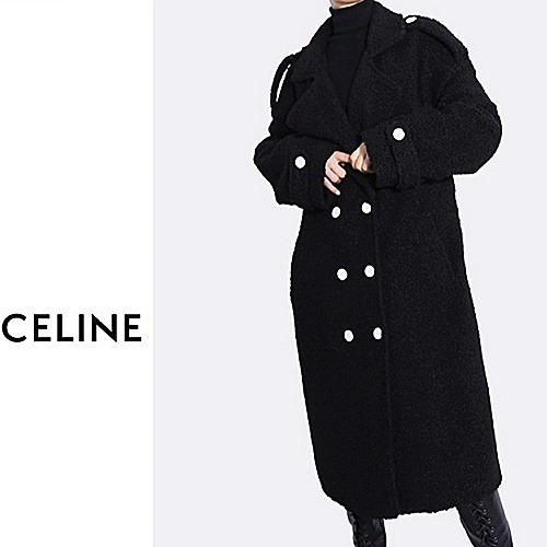 셀*느 견장 후리스 롱 코트