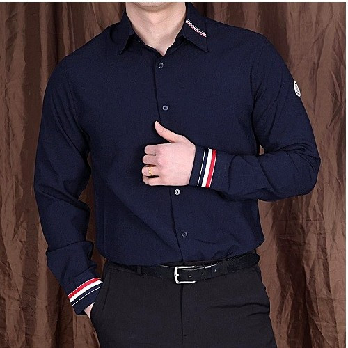 몽클*어 카라삼선띠 긴팔셔츠