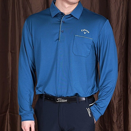 캘러*이 포켓체크 배색 카라티