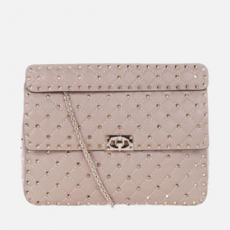 발렌티노 락스터드 스파이크 체인백 베이지 라지