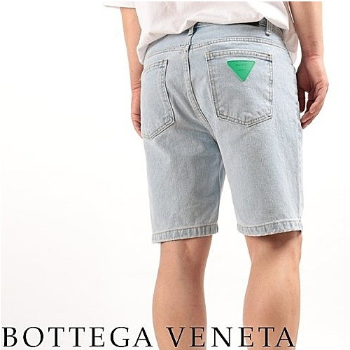 보테가베*타 BOTTEGA VENETA 트라이앵글 와팬 연청 하프 팬츠