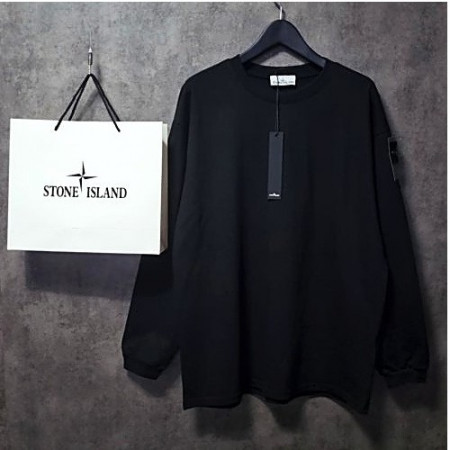 스톤아일*드 와펜패치 오버핏 헤비티셔츠