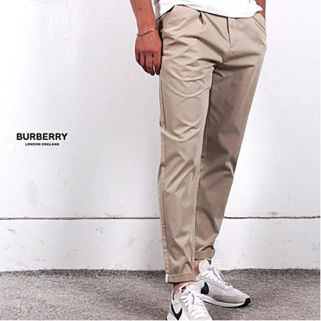 버*리 BURBERRY 테이퍼드핏 롤업 9부 팬츠