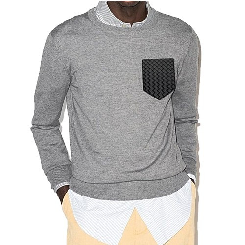 보테가베*타 BOTTEGA VENETA 레더포켓 라운드니트