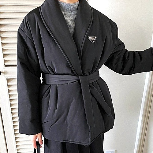 프*다 PRADA 숄 카라 패딩