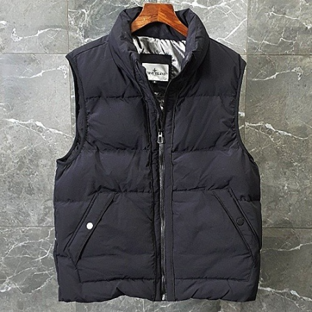STONE ISLAND 스트리트 원형 패턴 오리털 패딩베스트