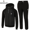 MONCLER 로고 패치 패딩 후드 집업 트레이닝 SET