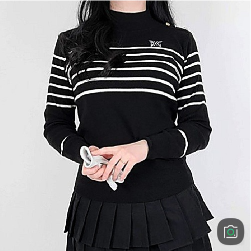 P*G 단가라 숄더단추 반목 니트