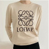 LOEWE 호피 송치 로고 울 니트