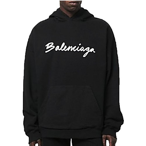 발렌시*가 BALENCIAGA 레터링로고 후드