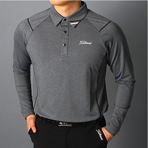 타이틀리*트 카라 두줄 스판긴팔