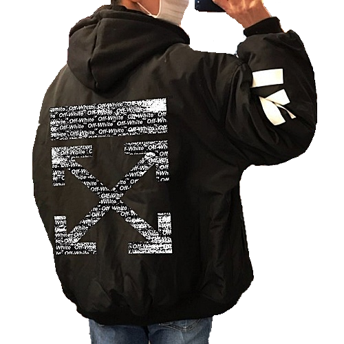 오프화*트 암 테이핑 패딩점퍼