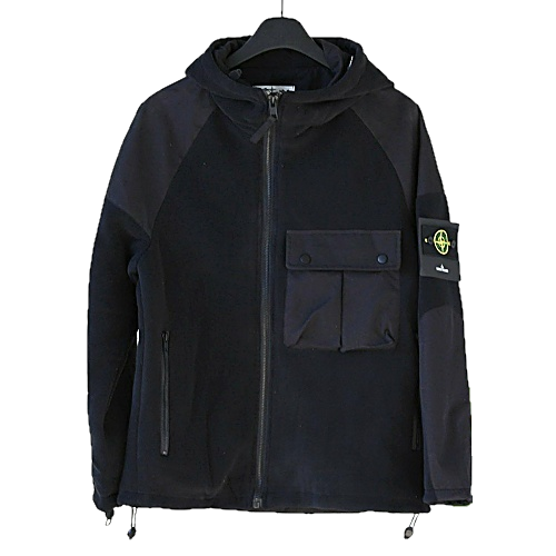 스톤아일*드 플리스 우븐덧댐 양털 자켓