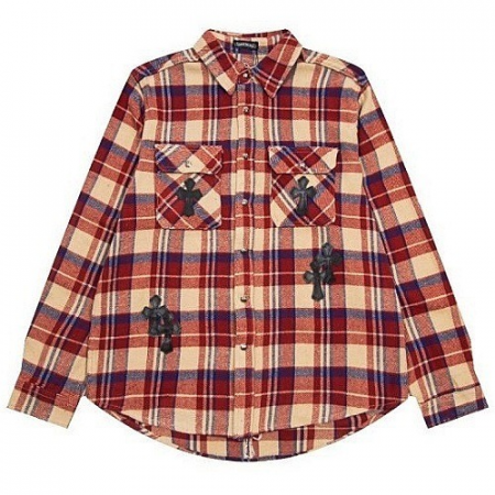 크롬*츠 Chrome Hearts 플레이드크로스 포켓셔츠