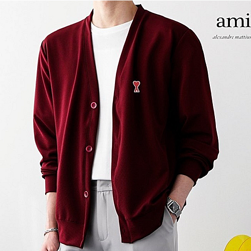 AMI V넥 스판 가디건