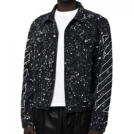 오프화*트 OFF-WHIT 아웃라인 도트 데님자켓