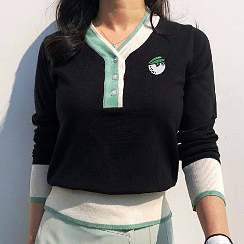 말* 와이배색 투톤 긴팔