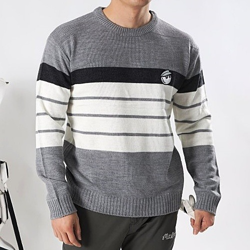 말* 단가라네줄 니트 라운드