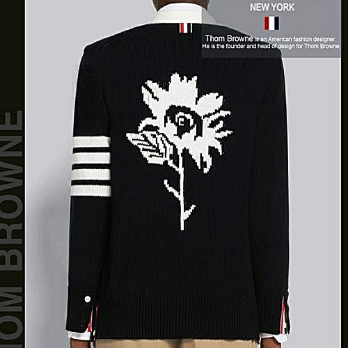 톰브*운 플라워 니트 가디건