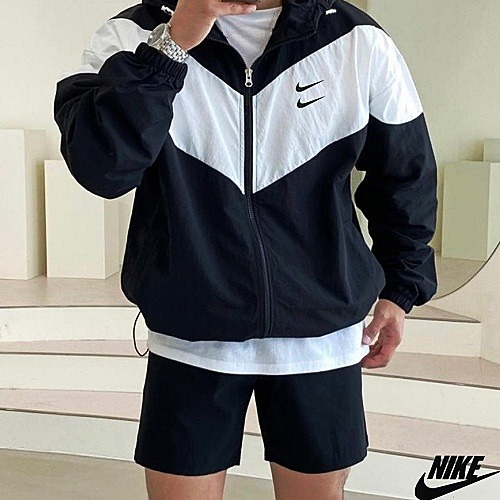 NIKE 더블스투시 배색 바람막이