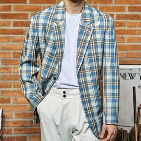 GUCCI Limited edition 체크 자켓 - 블루