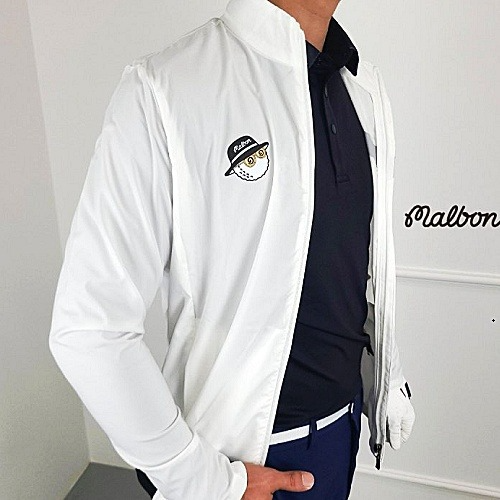 MALBON 말* 반줄 쓰리로고 바람막이