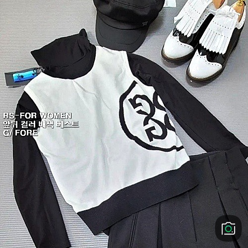 G/ FORE 앞뒤 컬러 배색 베스트