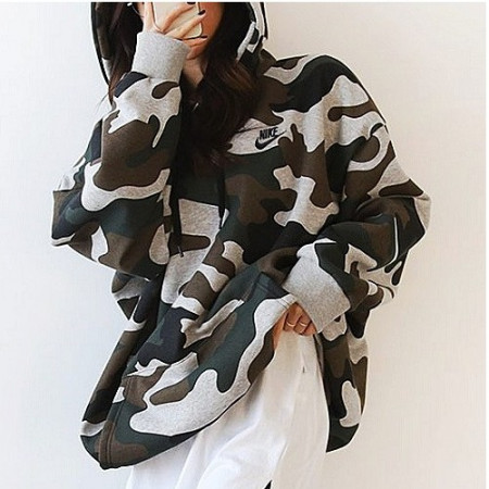NIKE 카모 기모후드