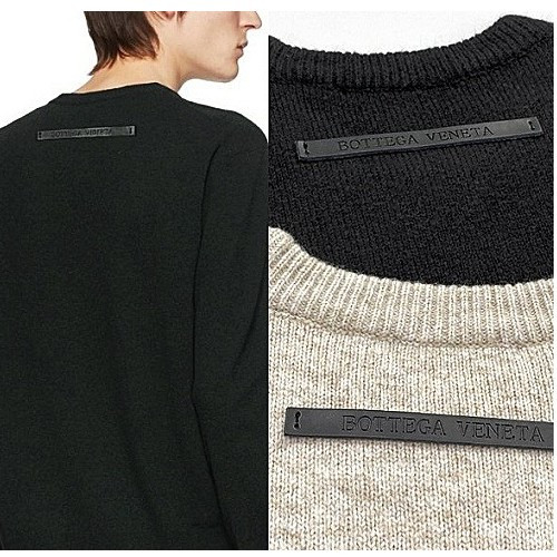 보테가베*타 레더패치 라운드니트