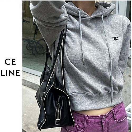 셀*느 크롭 기모 후드