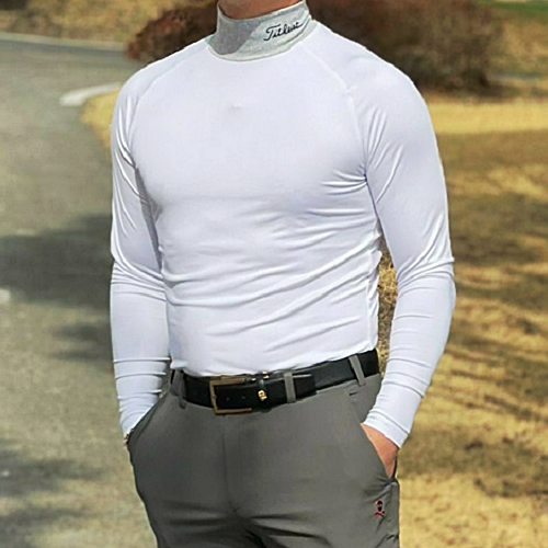 타이리*트 TIPMT3102 투톤 넥 로우넥티셔츠